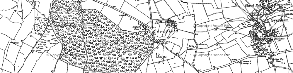 Old map of Whistley Wood in 1883