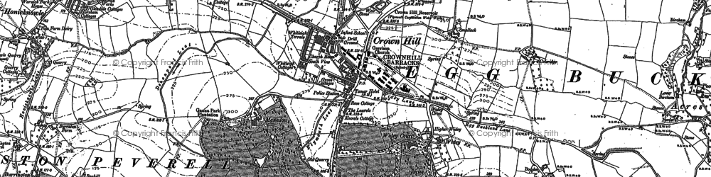 Old map of Crownhill in 1884