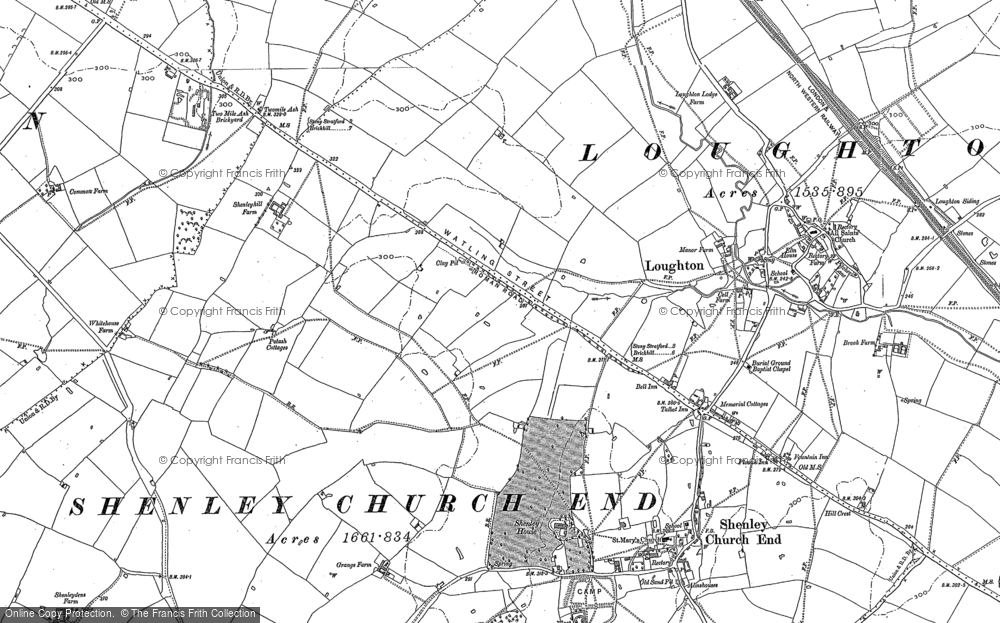 Old Map of Crownhill, 1898 in 1898
