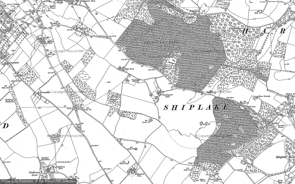 Old Map of Crowsley, 1897 - 1912 in 1897