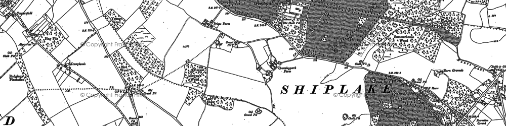 Old map of Crowsley in 1897