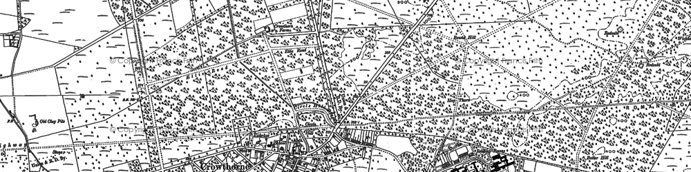 Old map of Crowthorne in 1909