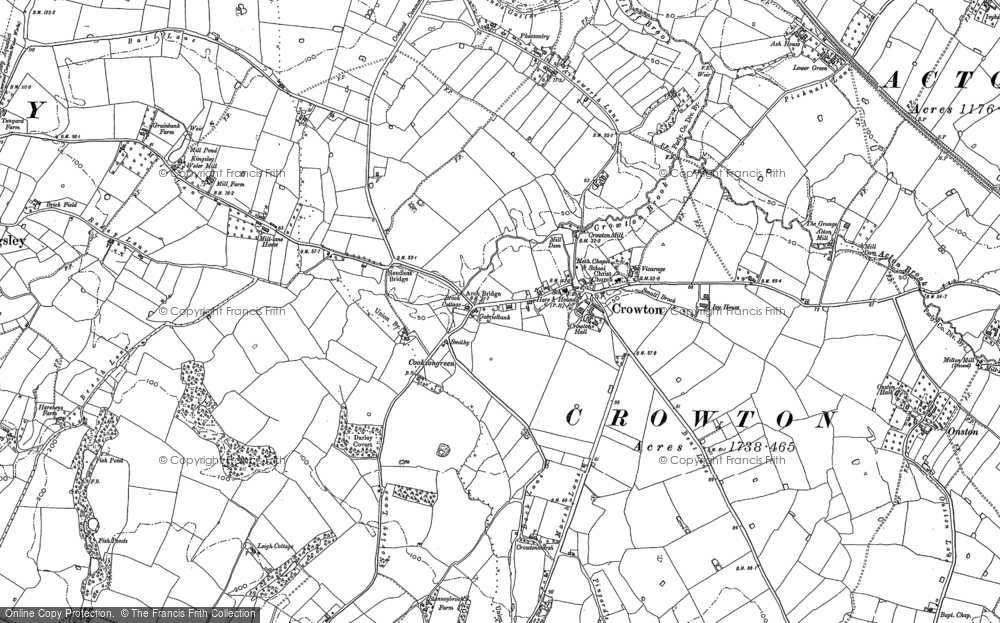 Old Map of Crowton, 1897 in 1897