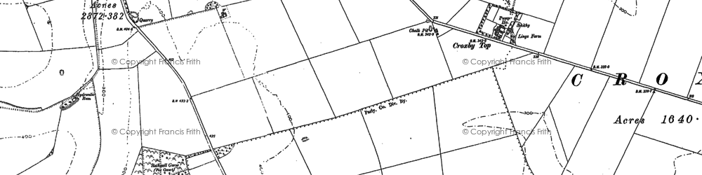 Old map of Croxby Top in 1887