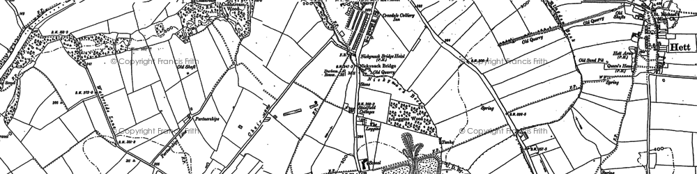 Old map of Croxdale in 1895
