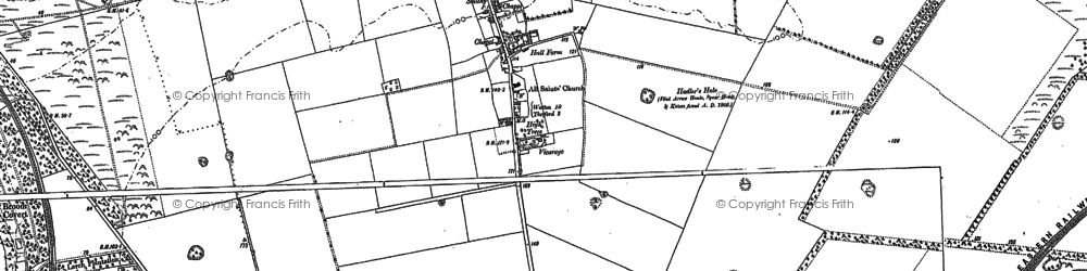 Old map of Croxton in 1882