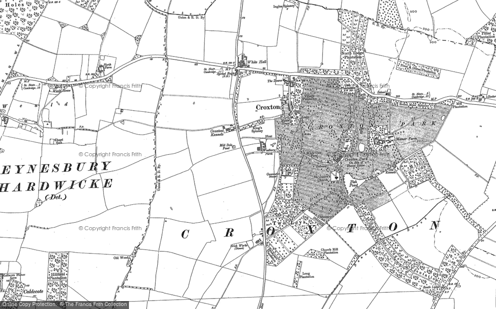 Old Map of Croxton, 1900 in 1900