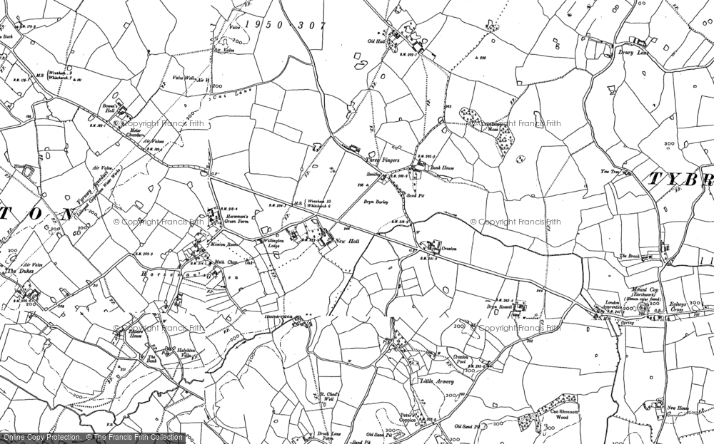 Old Map of Croxton, 1909 in 1909