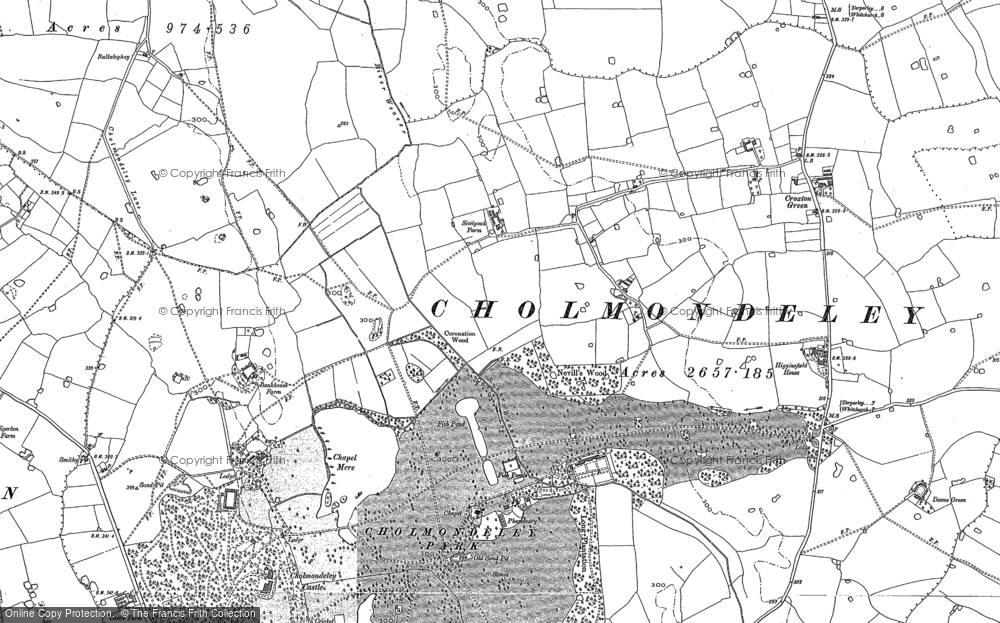 Old Map of Croxton Green, 1897 in 1897