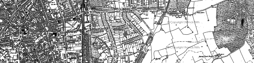 Old map of Croydon in 1895