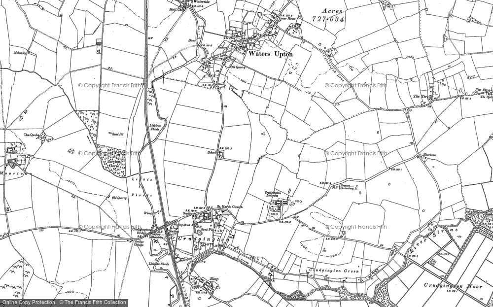 Old Map of Crudgington, 1880 in 1880