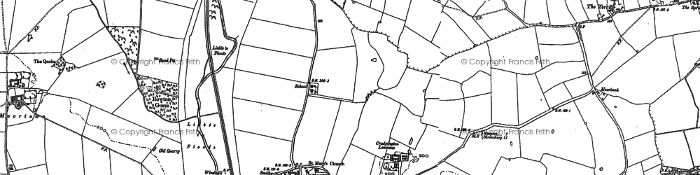 Old map of Crudgington in 1880
