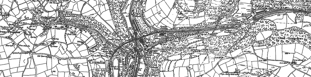 Old map of Swffryd in 1899
