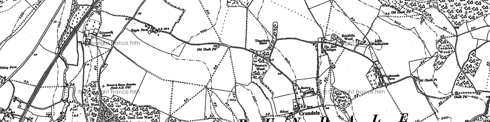 Old map of Crundale in 1896