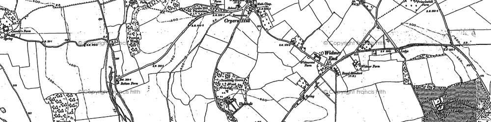 Old map of Cryers Hill in 1897