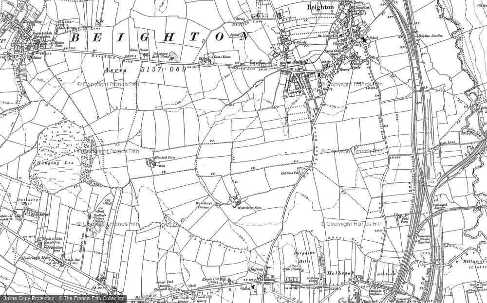 Old Map of Crystal Peaks, 1890 - 1902 in 1890