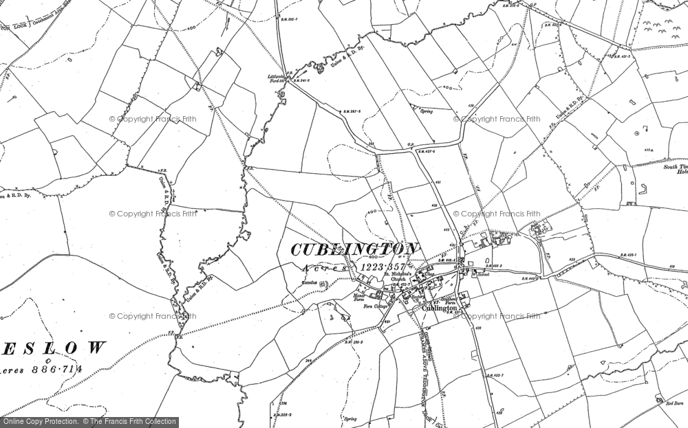 Old Map of Cublington, 1898 - 1923 in 1898