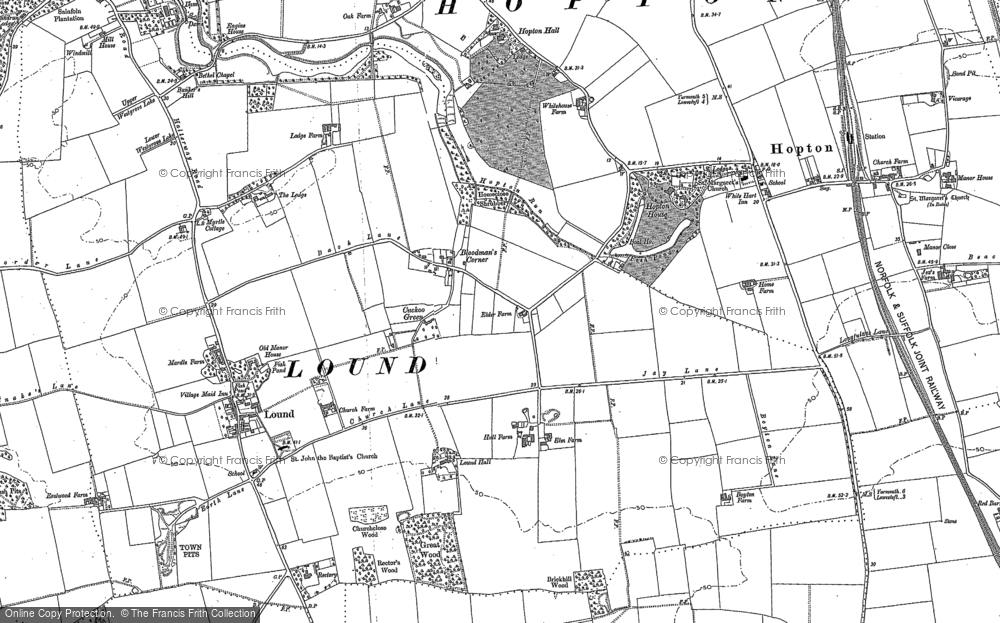 Old Map of Cuckoo Green, 1882 - 1903 in 1882