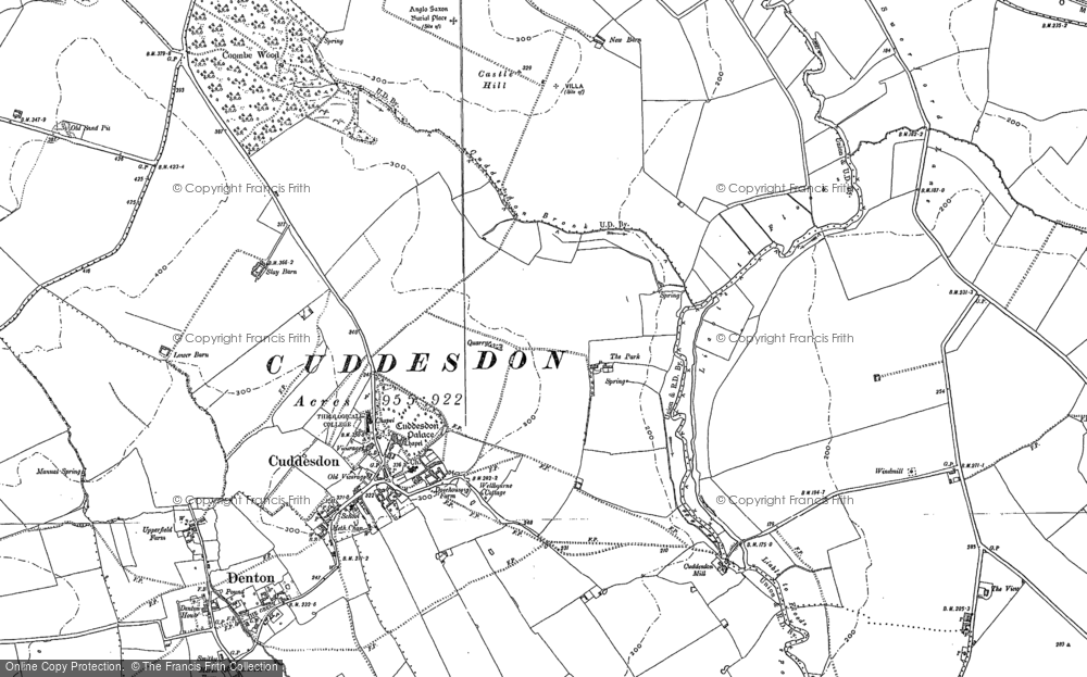 Old Map of Cuddesdon, 1897 - 1919 in 1897