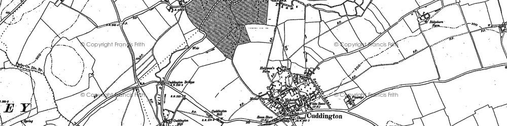 Old map of Cuddington in 1898