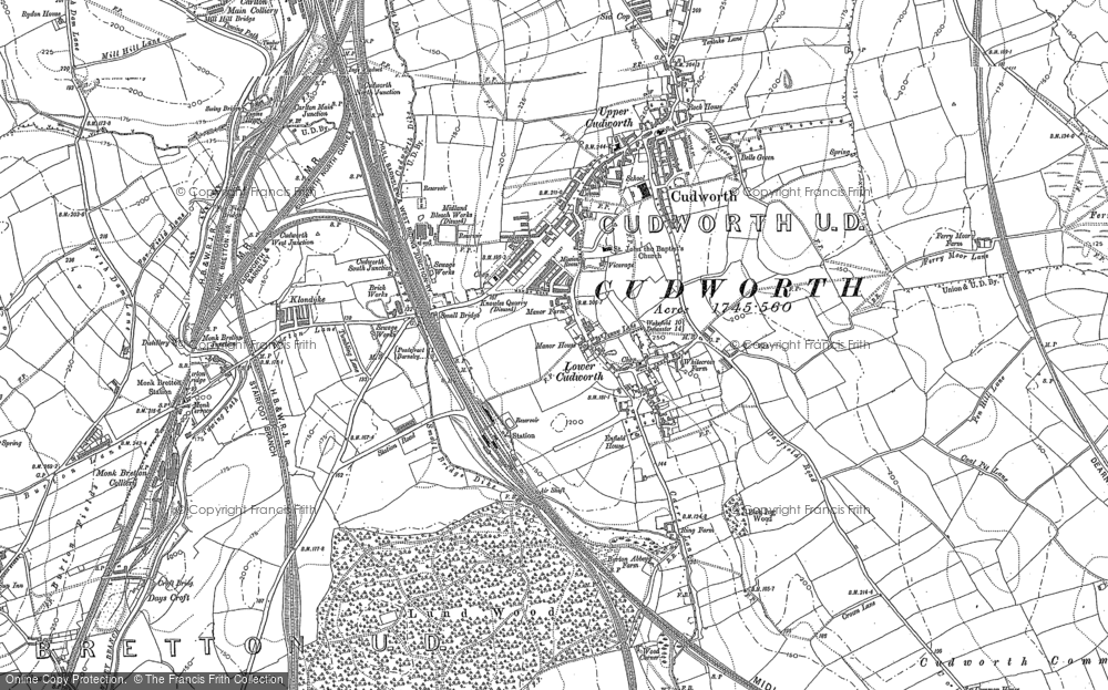 Old Map of Historic Map covering Belle Green in 1851