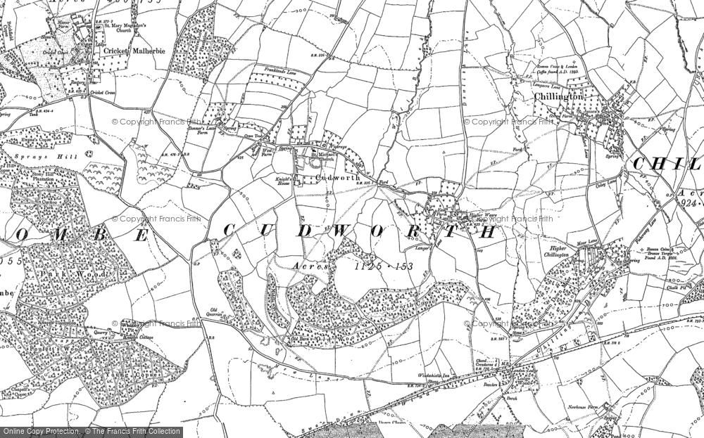 Old Map of Cudworth, 1886 in 1886