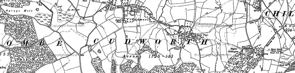 Old map of Cudworth in 1886