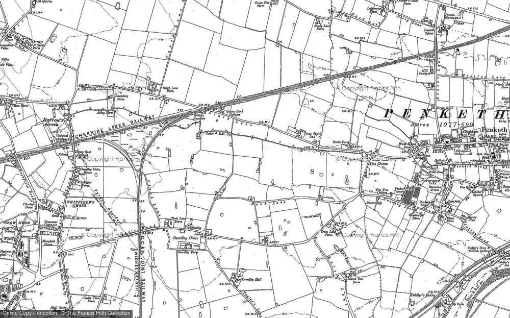 Old Map of Historic Map covering St Helens Canal in 1894