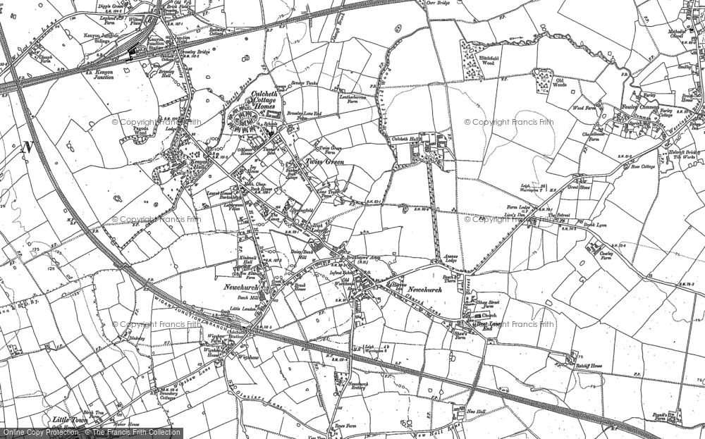 Old Map of Culcheth, 1892 - 1906 in 1892