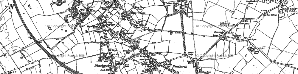 Old map of Culcheth in 1892