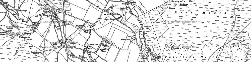 Old map of Culeaze in 1886