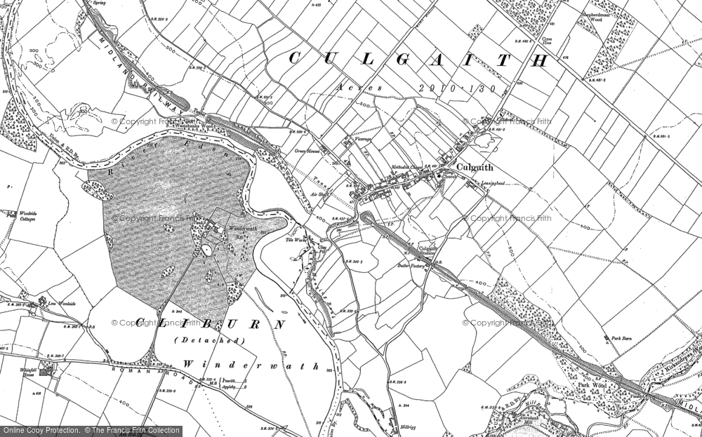 Old Map of Historic Map covering Winderwath in 1898
