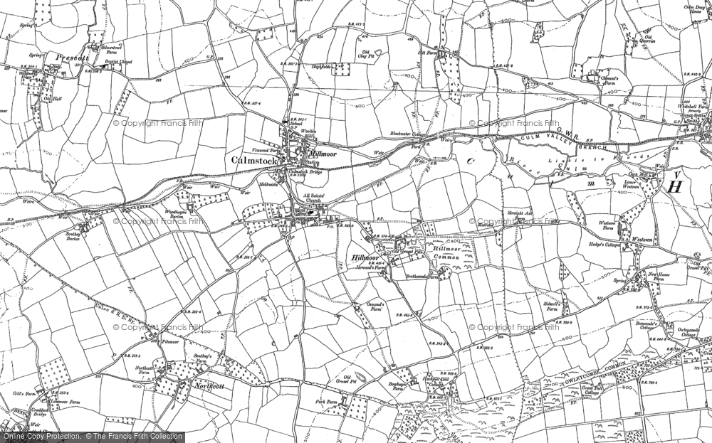Old Map of Culmstock, 1887 - 1903 in 1887