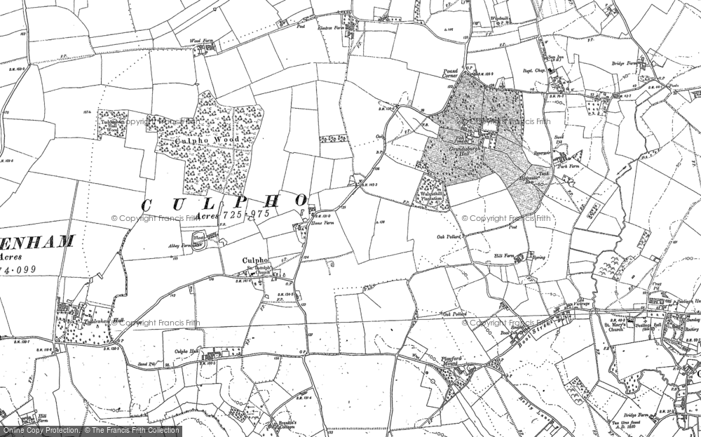 Old Map of Culpho, 1881 - 1883 in 1881