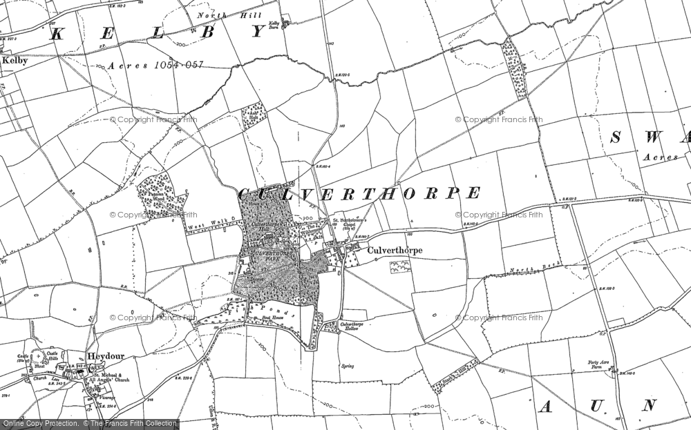 Old Map of Culverthorpe, 1887 in 1887