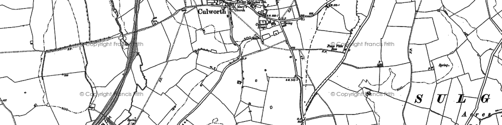 Old map of Culworth in 1883