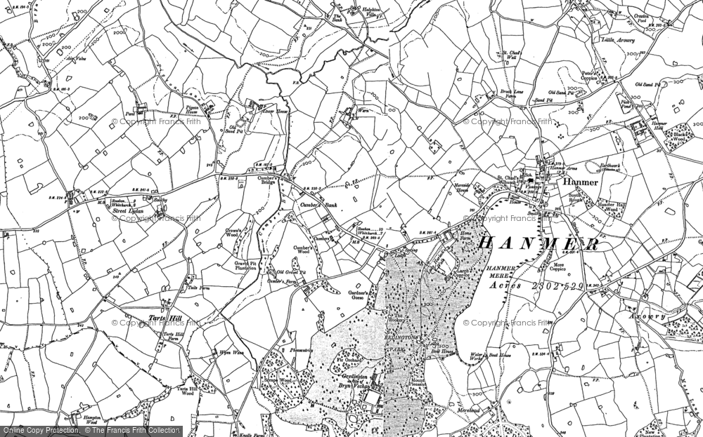 Old Map of Historic Map covering Street Lydan in 1909