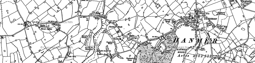 Old map of Cumber's Bank in 1909