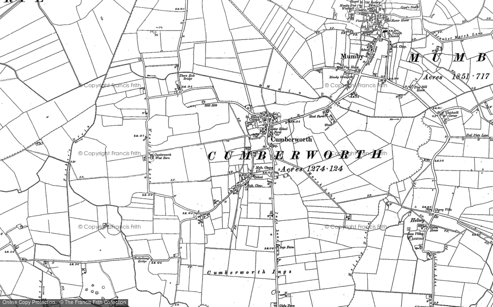 Old Map of Cumberworth, 1887 - 1905 in 1887