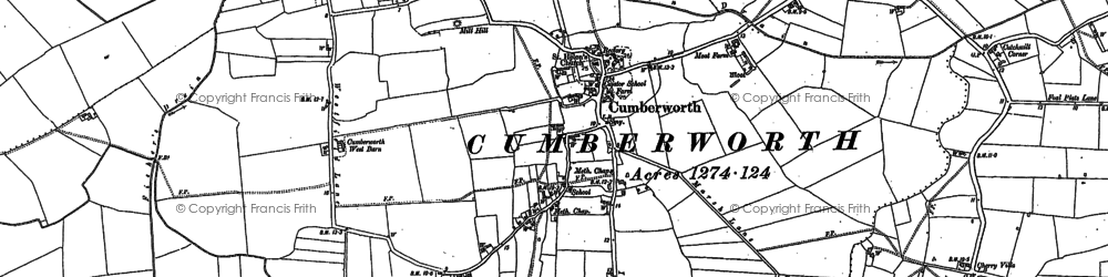 Old map of Cumberworth in 1887