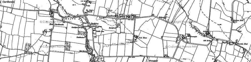 Old map of Broomfield in 1899