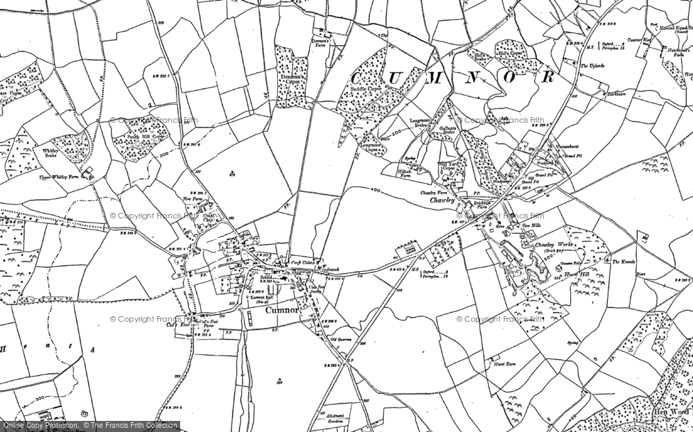 Old Map of Historic Map covering Whitebarn in 1910