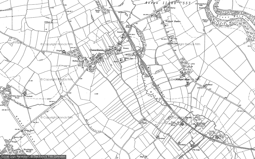 Old Map of Historic Map covering Wetheral Shield in 1899