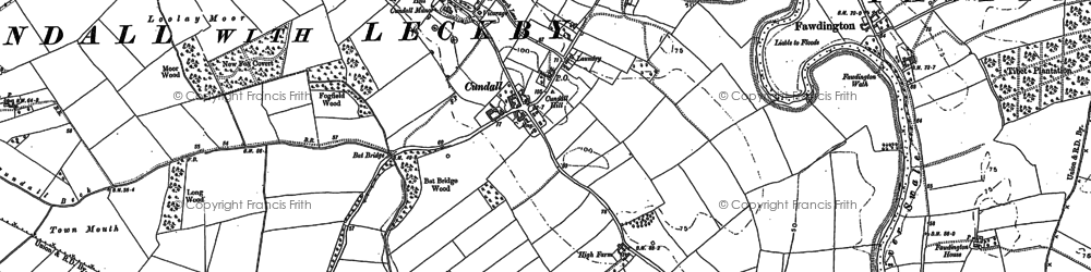 Old map of Fawdington in 1890