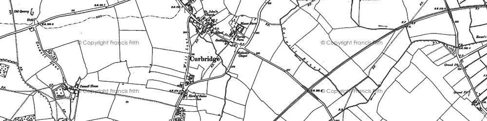 Old map of Curbridge in 1898