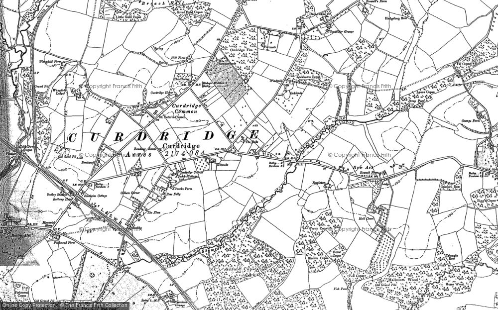 Old Map of Curdridge, 1895 in 1895