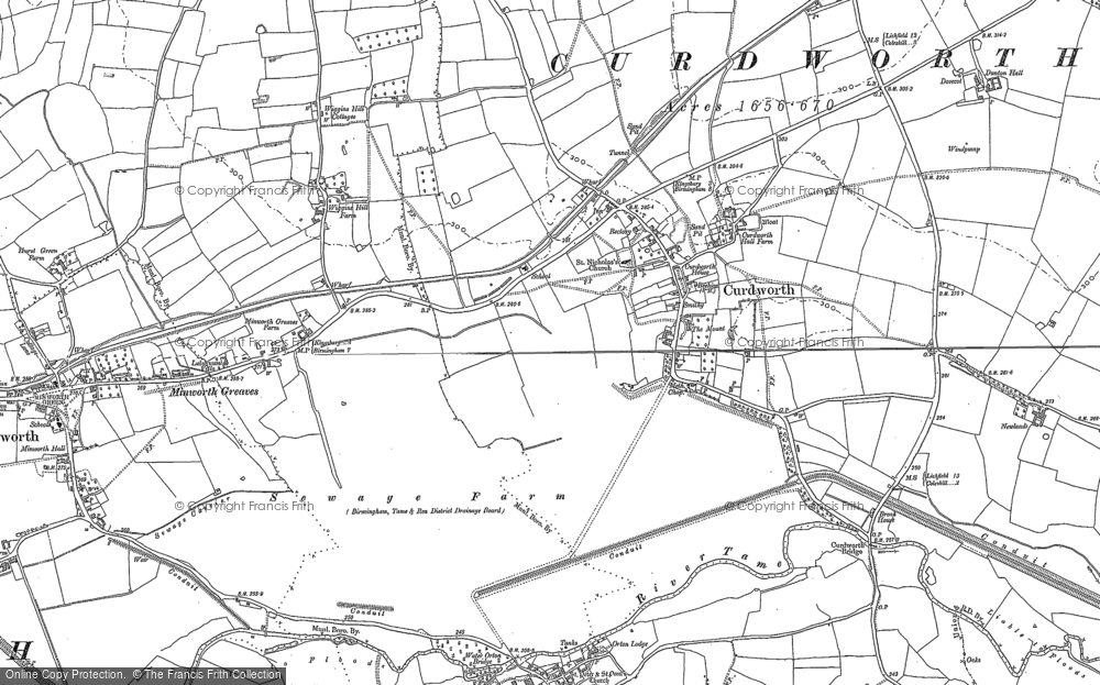 Old Map of Curdworth, 1886 in 1886
