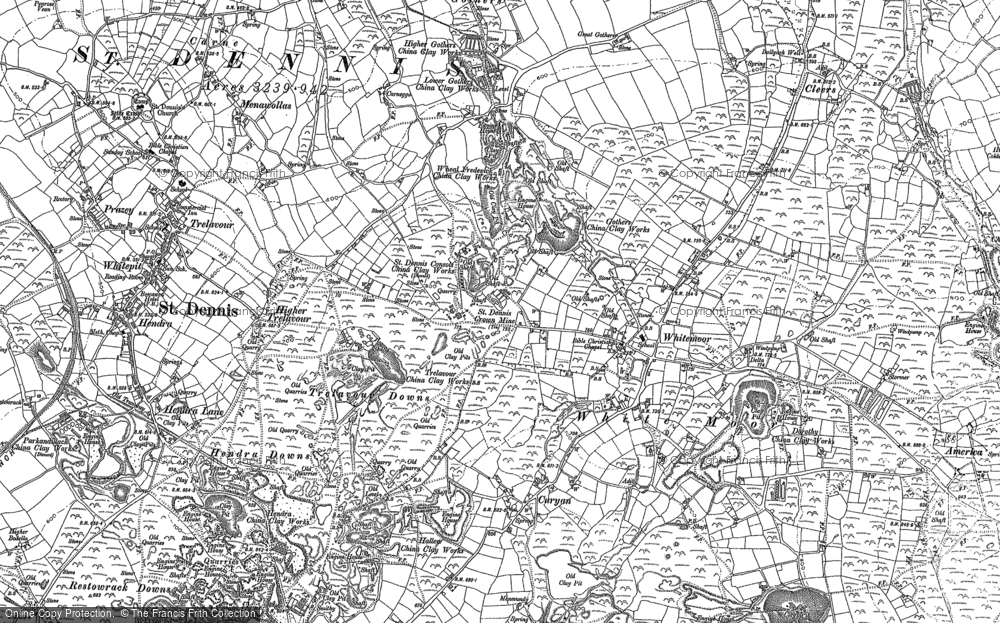Old Map of Currian Vale, 1879 - 1881 in 1879