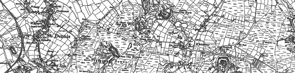 Old map of Currian Vale in 1879