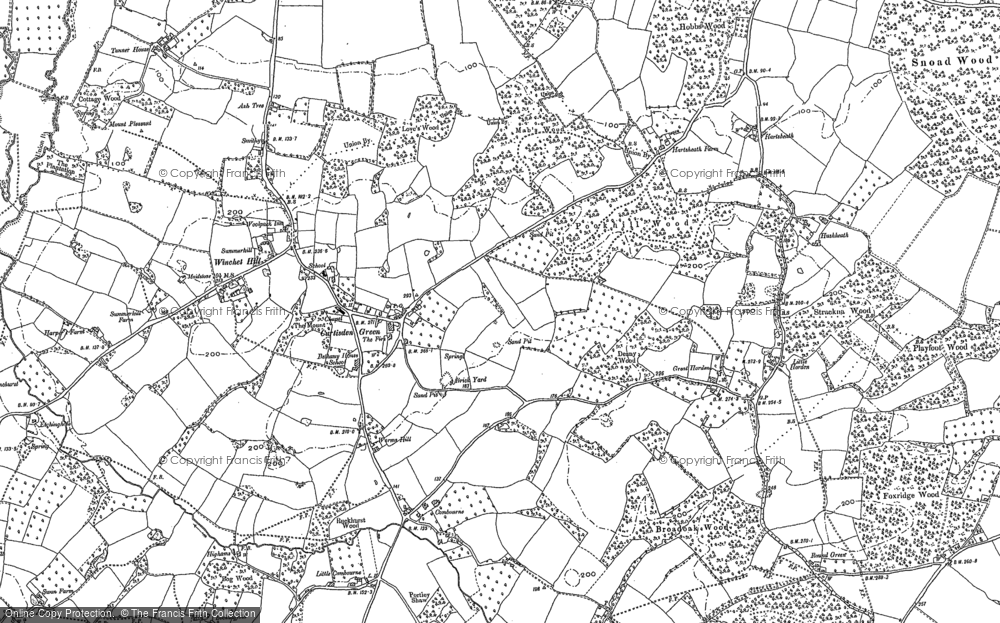Old Map of Curtisden Green, 1895 - 1896 in 1895